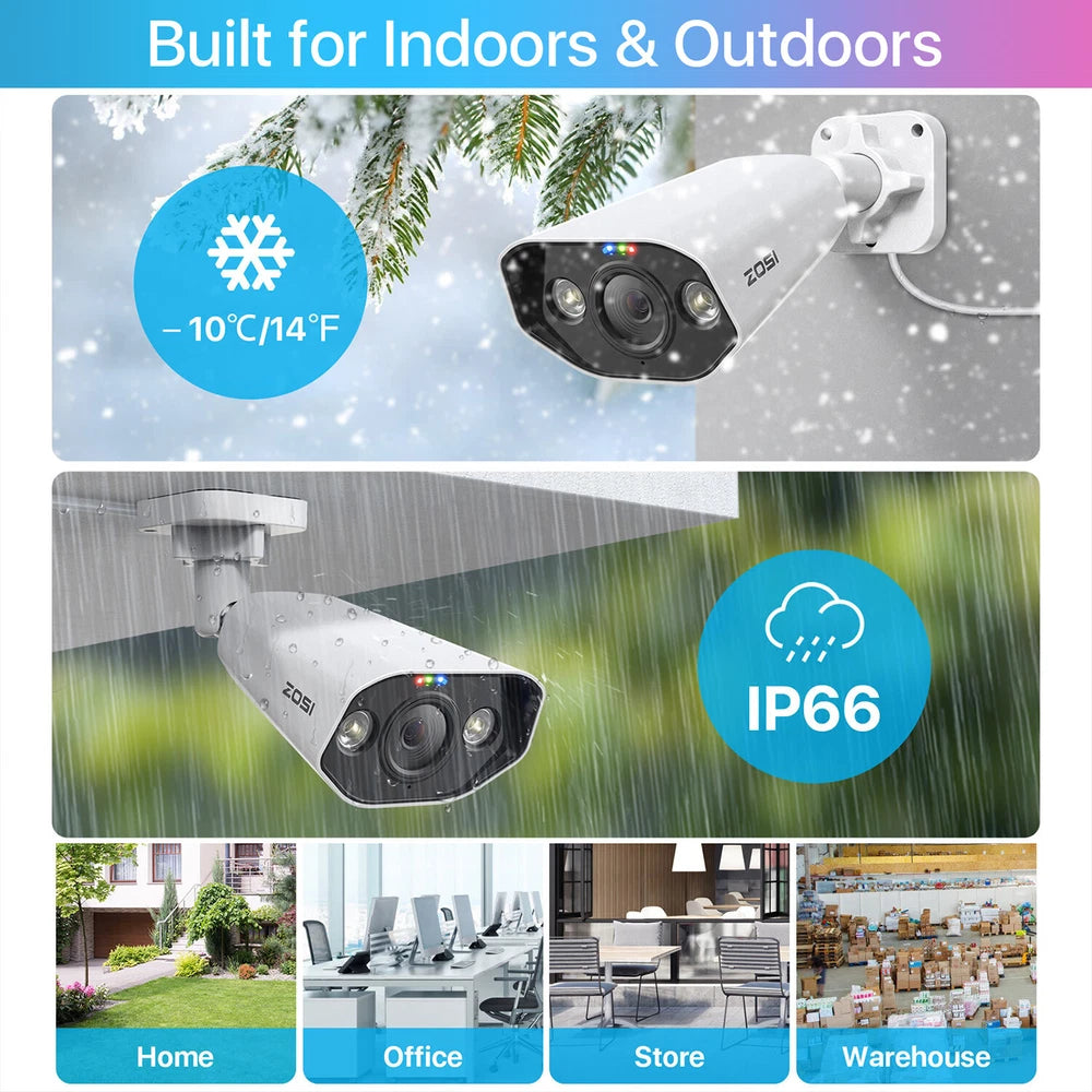 CAMERA POE CCTV 5MP HD IR Security Camera System 4K NVR Home Surveillance Outdoor