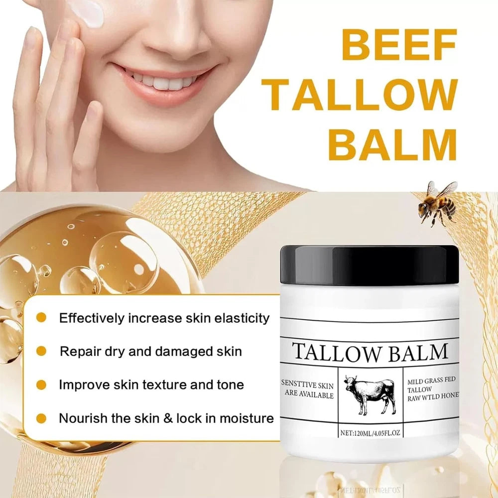 Grass Fed Beef Tallow Skin Care,Tallow Face Cream,Beef Tallow Moisturiser,Grass-