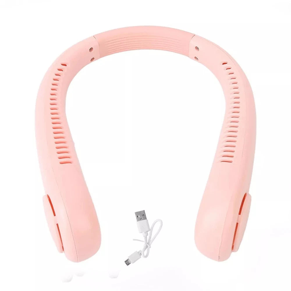Portable Neck Mini Fan Lazy Neck Hanging USB Rechargeable Air Cooler Fan UK