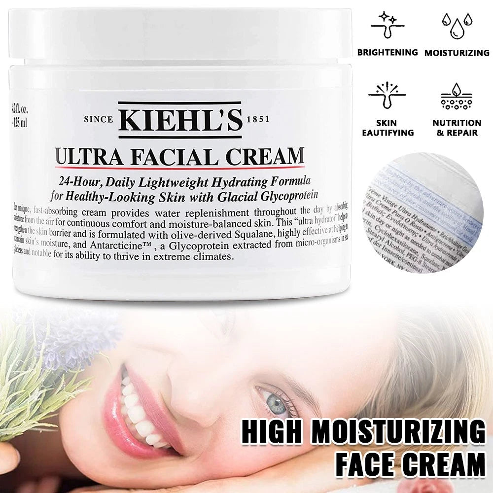 Kiehls Ultra Facial Cream 125ml Skincare Hydrating Moisturiser KN2