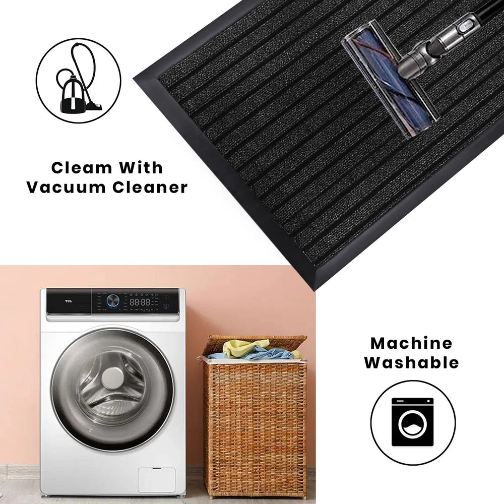 Door Mats Indoor Washable Dirt Trappers Non Slip Heavy Duty Entrance Runner Rug