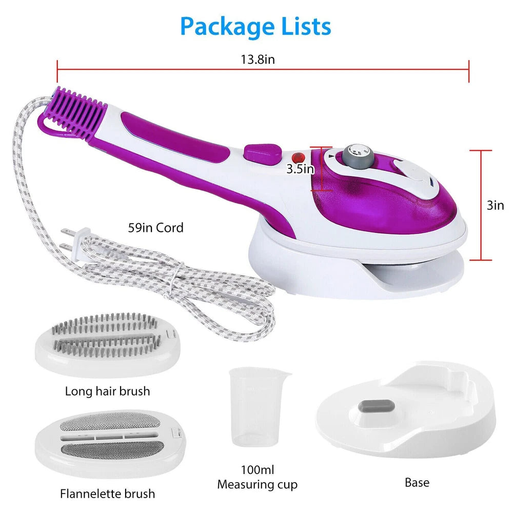 Fast Heat Hand Held Clothes Garment Steamer Iron Portable Travel Home Business