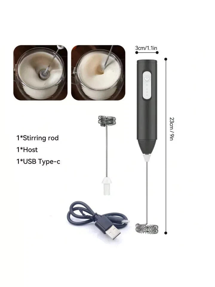Electric Milk Coffee Frother USB Egg Beater Handheld Whisk Drink Mixer