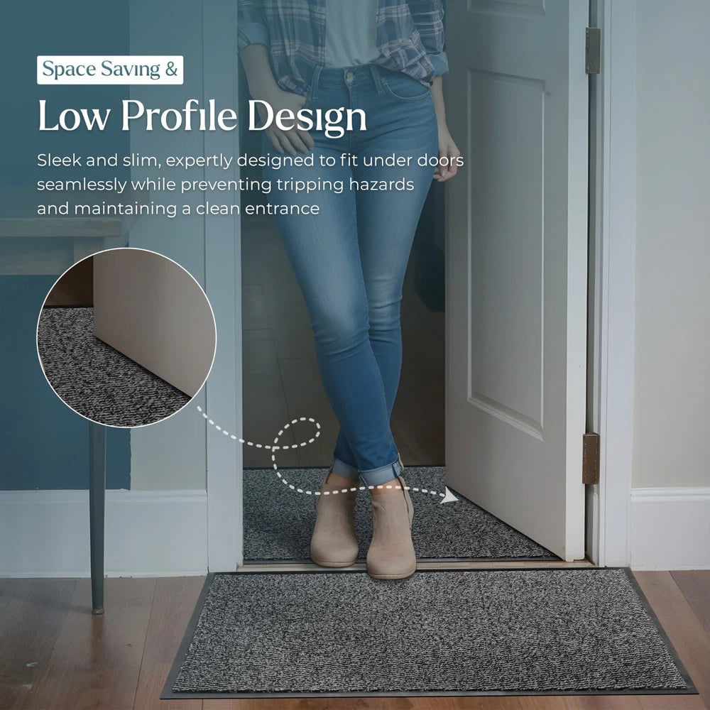 Barrier Mat Entrance Door Mat Heavy Duty Non Slip Dirt Trapper Rubber Back Rugs