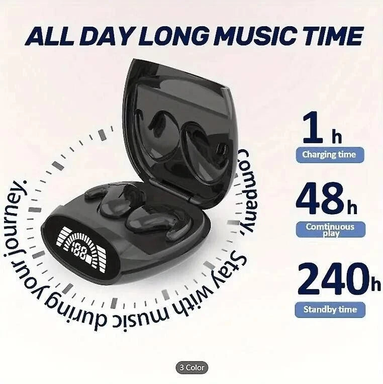 Wireless Bluetooth Earbuds Invisible Sleep Earphones Noise Cancelling TWS