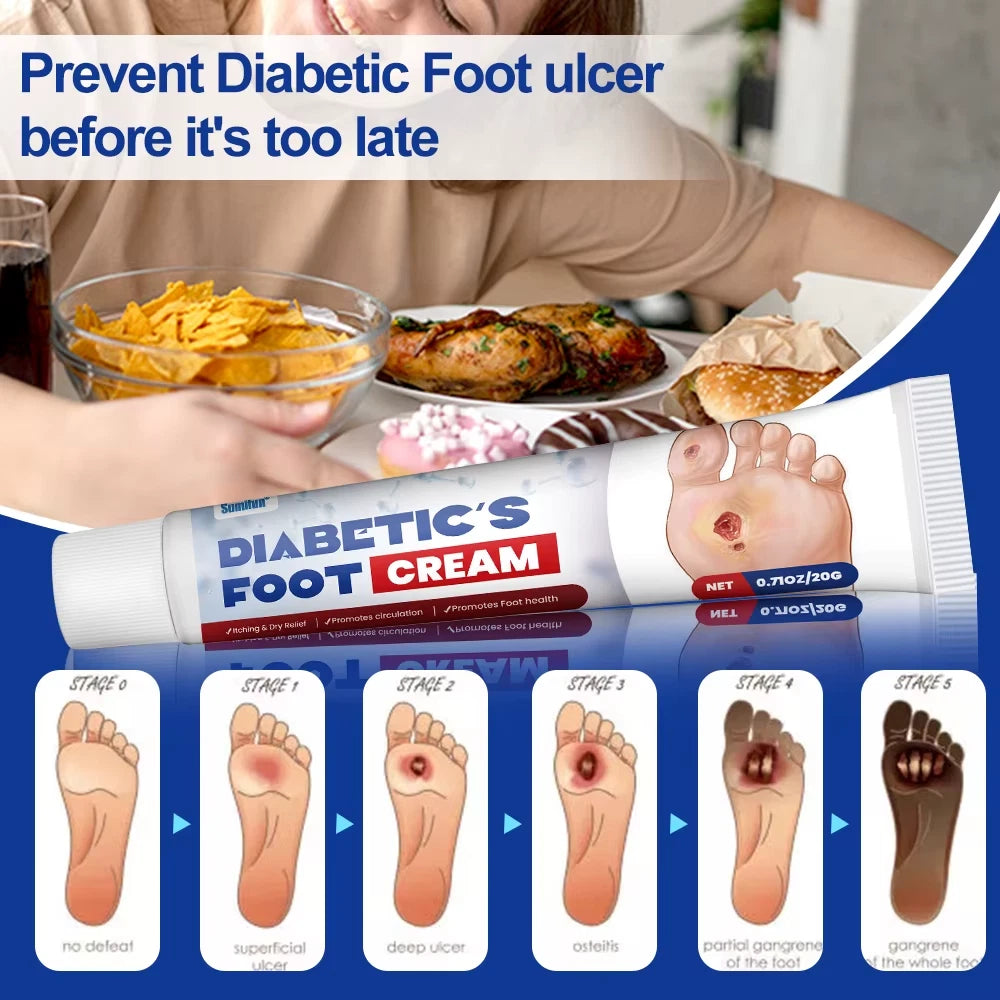 20g New Diabetic Foot Cream Ulceration Feet Erosions Anti Itchy Skin Repair