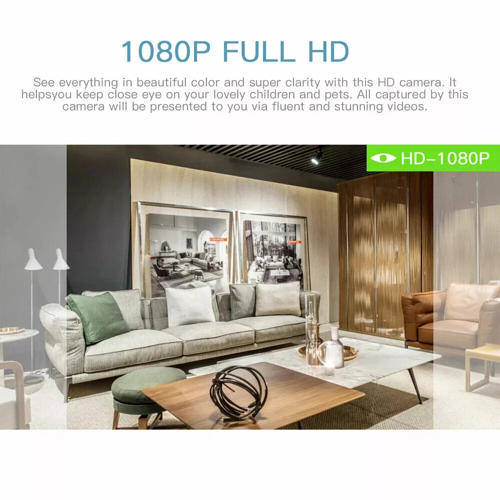1080P HD Wireless WiFi IP Mini Camera Home Security CAM IR DVR Night Vision