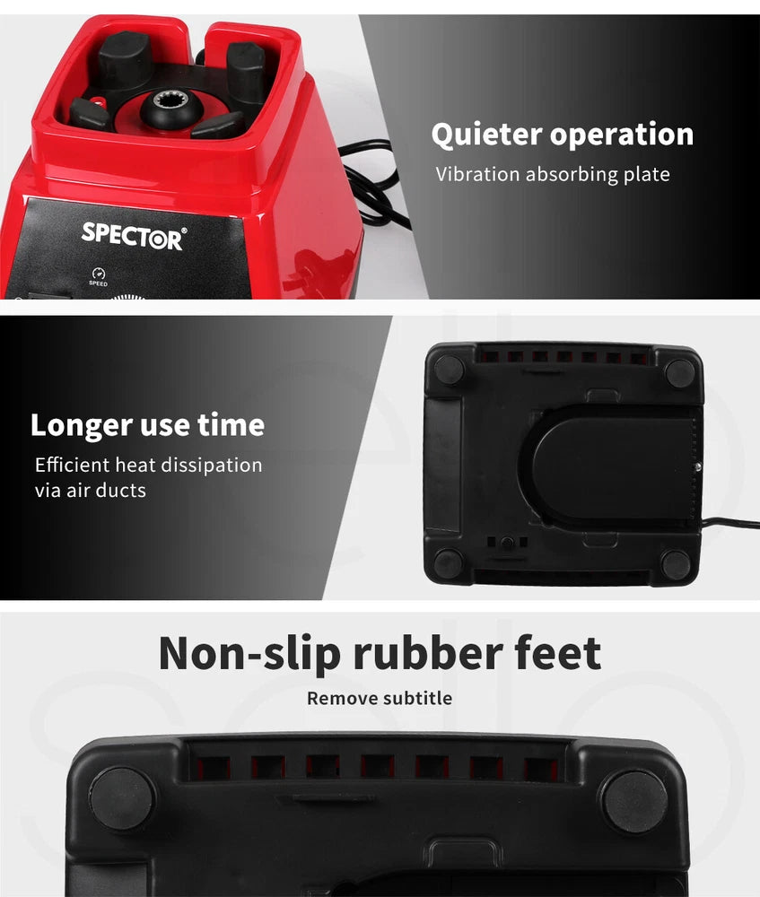 Spector 2L Commercial Blender Mixer Food Processor Juicer Smoothie Ice Crush Red