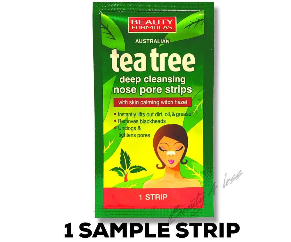 Tea Tree Nose Pore Strips Blackhead Removal Smooth Deep Cleansing Unclog Pores