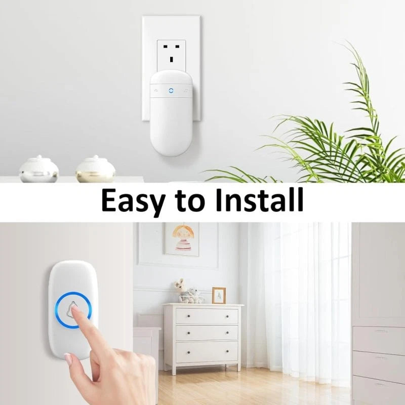 Wireless Doorbell Kit - IP55 Waterproof, 300M Range, 52 Melodies | 18% Off