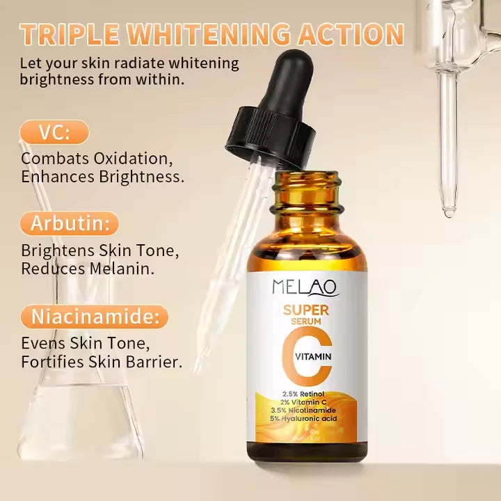 Melao Vitamin C Super Serum Retinol Hyaluronic Acid & Nicotinamide