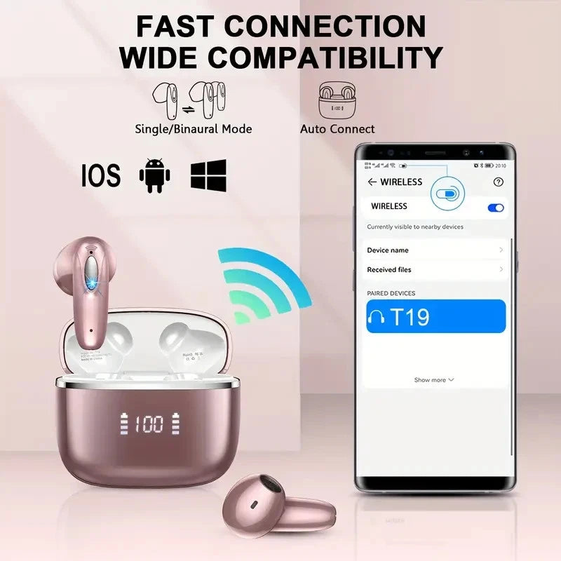 TWS Wireless Earbuds Bluetooth 5.3 Earphones For iPhone & Android