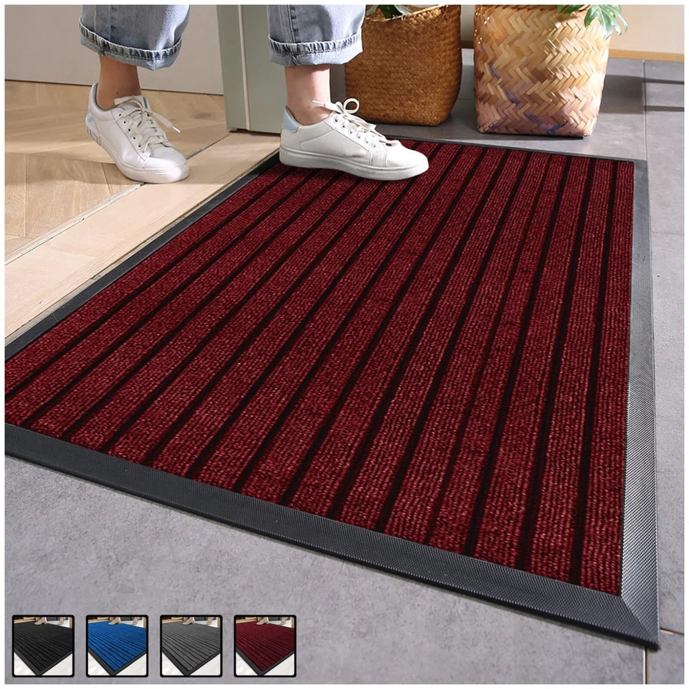 Door Mats Indoor Washable Dirt Trappers Non Slip Heavy Duty Entrance Runner Rug