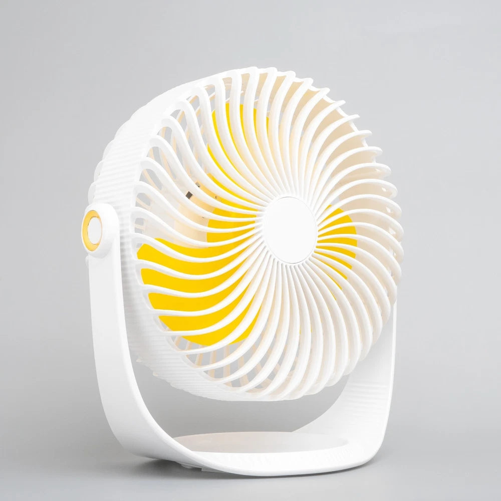 7 Inch Rechargeable Desk Fan - Small Quiet Personal Cooler Powered Portable