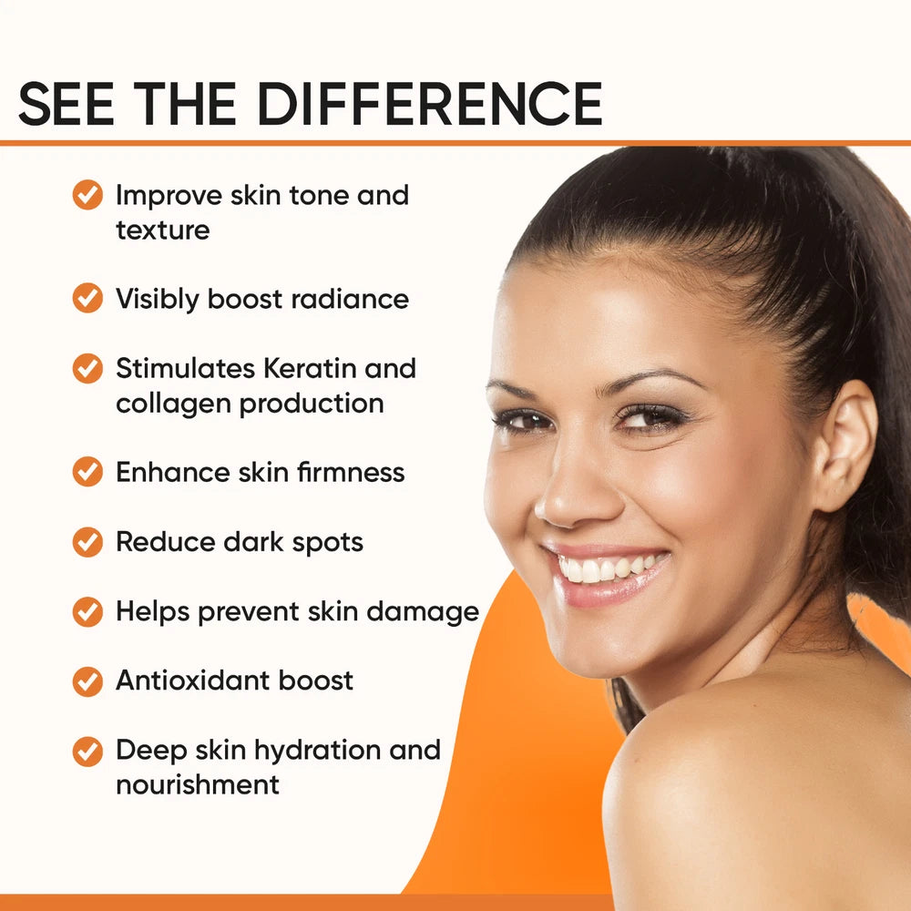 100% PURE VITAMIN C SERUM FOR FACE, Anti Aging Serum with Hyaluronic Acid (2 OZ)