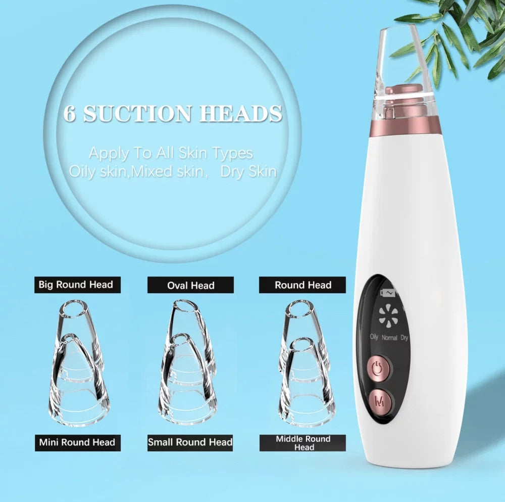 Electric Face Nose Blackhead Remover Pore Cleaner Pimple Acne Vacuum Suction UK
