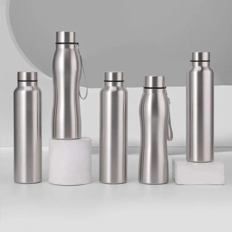 1000ml Stainless Steel Sports Water Bottle Metal Flask Gym Camping Drinkware