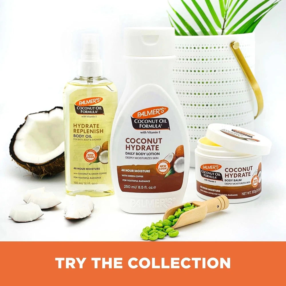 Palmer's Coconut Oil Body Care Set, Body Lotion Body Oil Hand Cream Lip Balm
