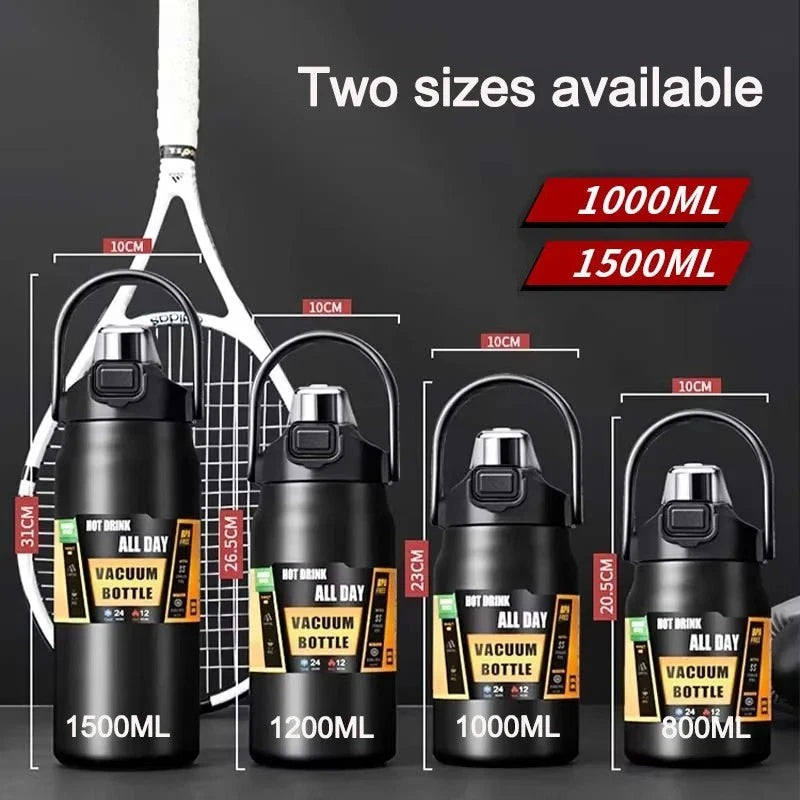 Thermos Flask 304 Stainless Steel Insulated Water Bottle  Sports Cold Hot..