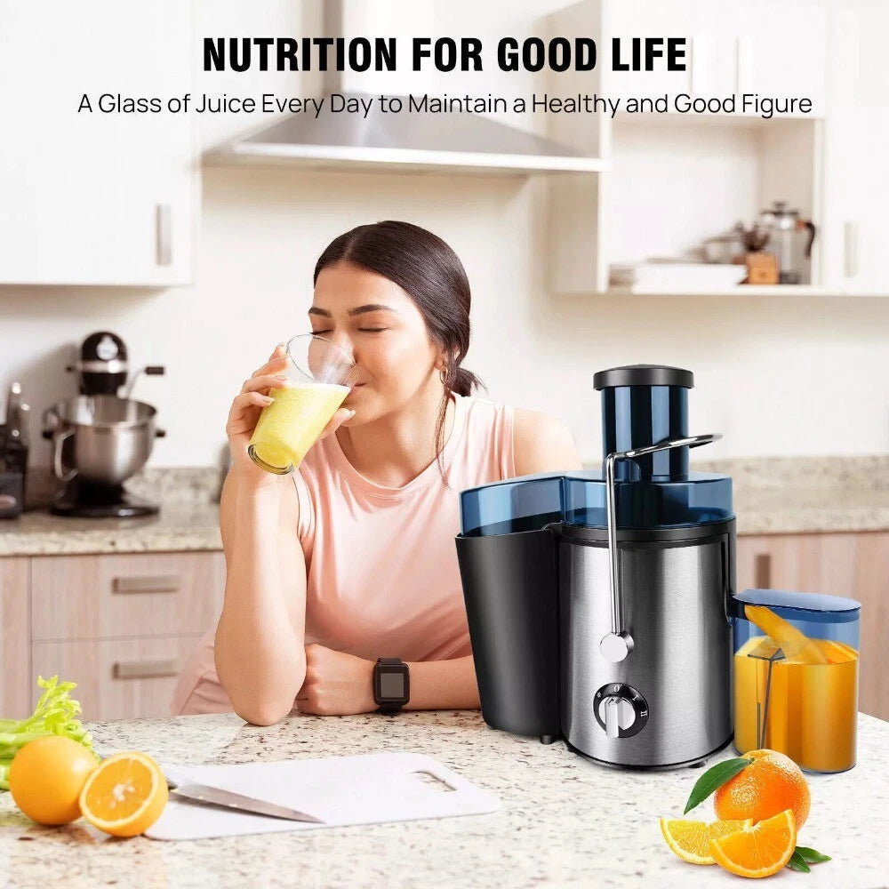 1000W Juicer Machine Whole Fruit Vegetable Large Juice Extractor Stainless Steel