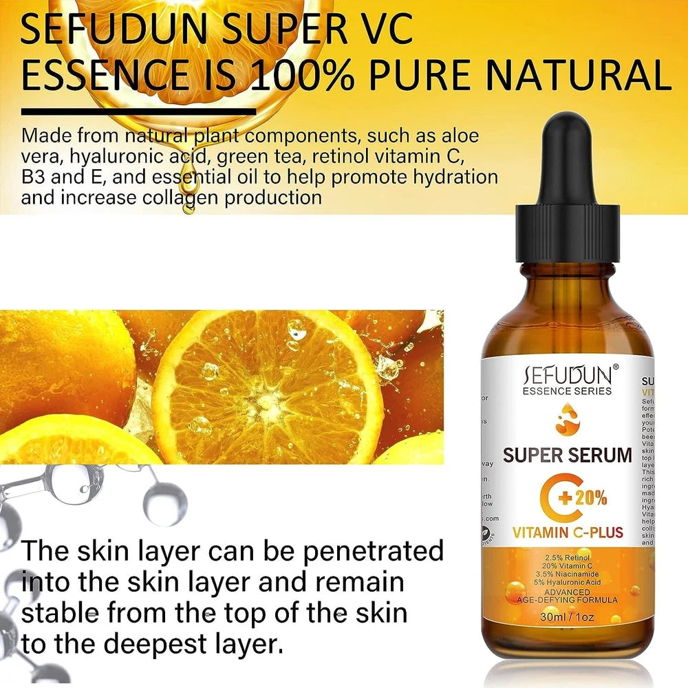 Vitamin C Face Lift Serum SOLUTION Hyaluronic Acid For Micro Needle Derma Roller