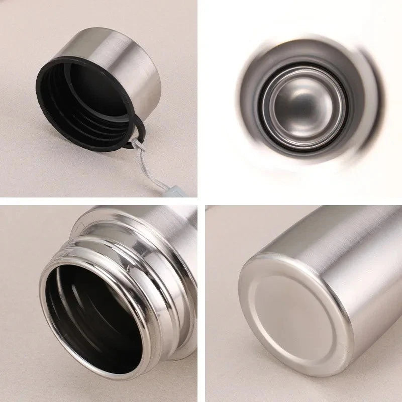 1000ml Stainless Steel Sports Water Bottle Metal Flask Gym Camping Drinkware