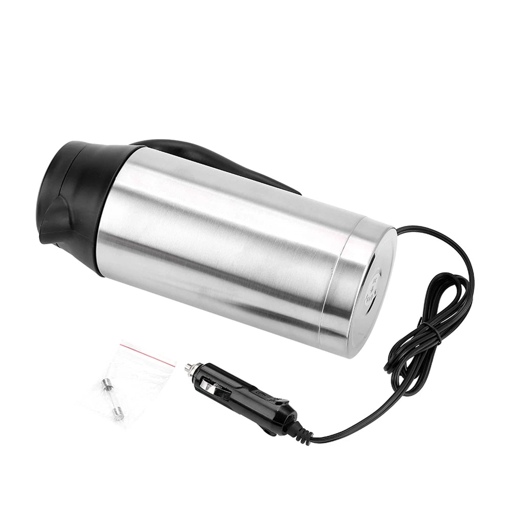 24V Electric Car Kettle Travel Camping Caravan Boiling Water Socket Tea Coffee