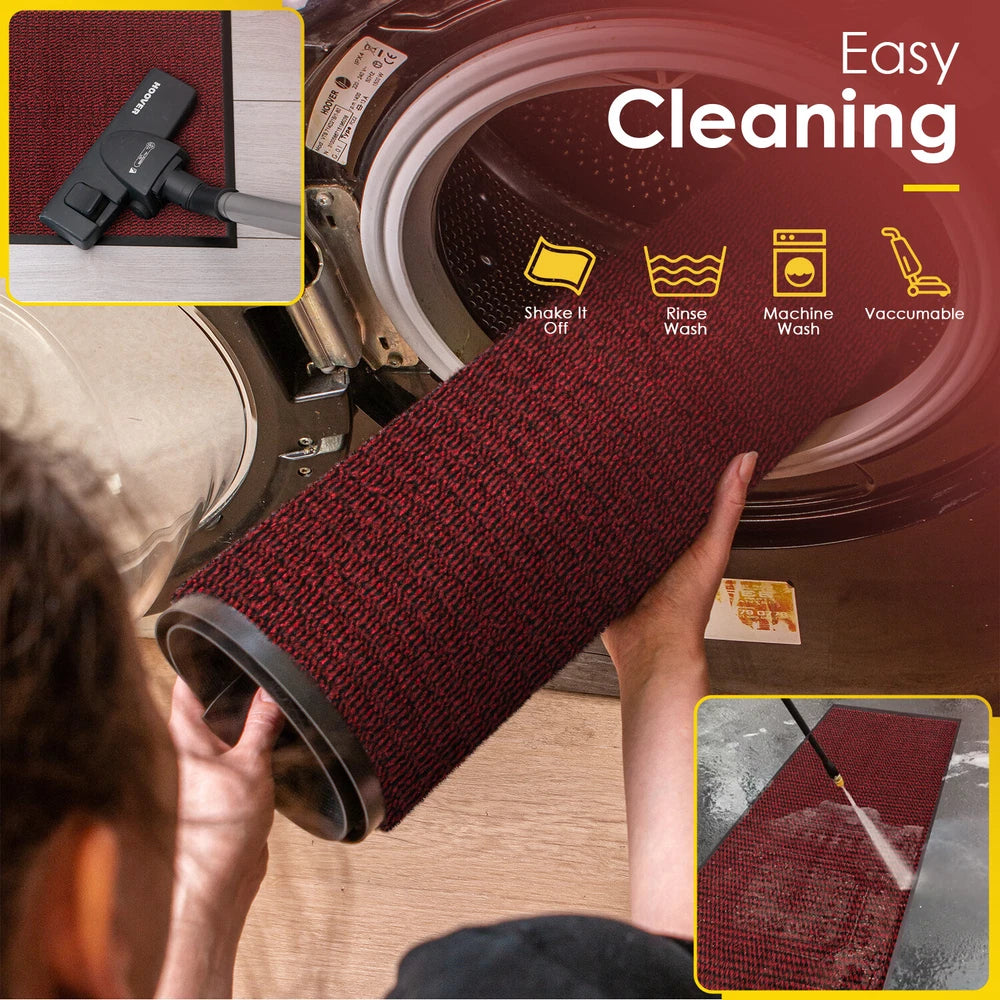 Door Mat Heavy Duty Barrier Rubber Entrance Non-Slip Floor Rugs Kitchen Runner