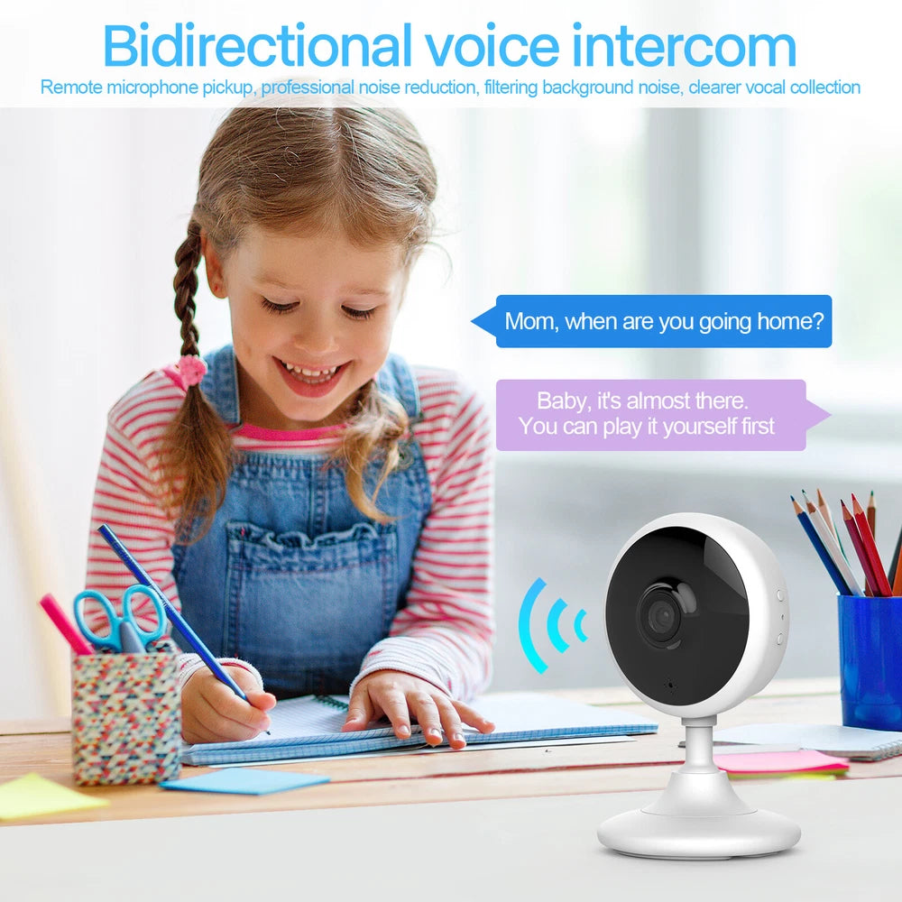 Wifi Security Camera Smart Indoor Pet Dog Cat Cam 2-Way Audio 1080P Night Vision