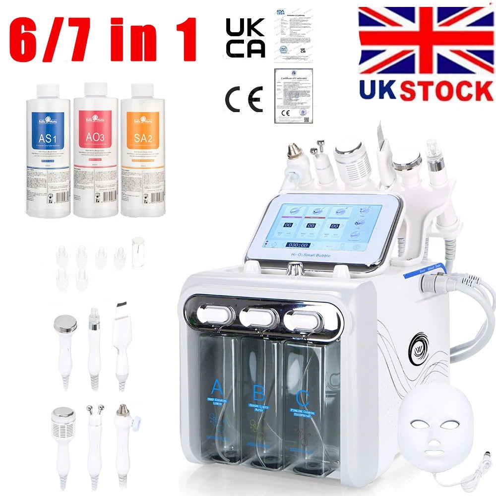 6/7 in1 Hydra Water Facial Cleaner Aqua Peel Hydro Dermabrasion Beauty Machine
