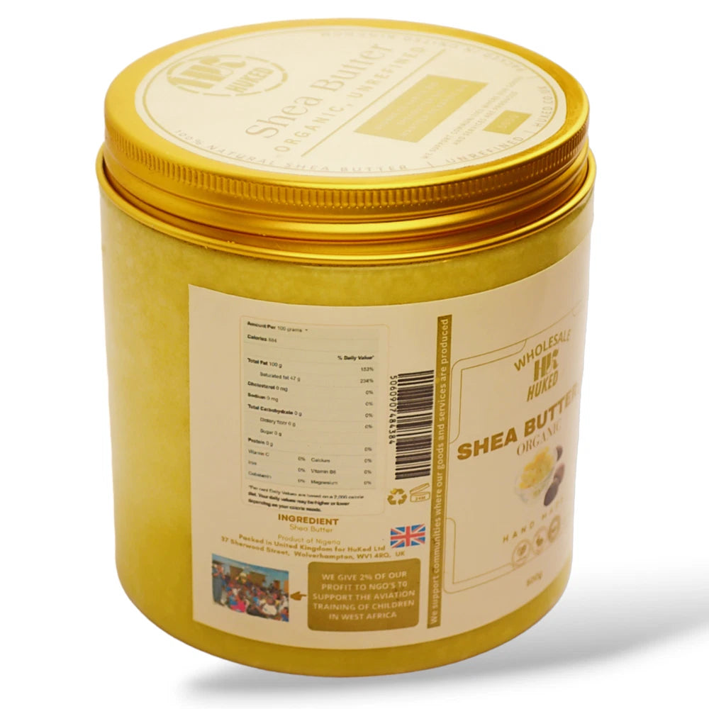 Organic Shea Butter - 100% Pure and Natural -  500g - UK