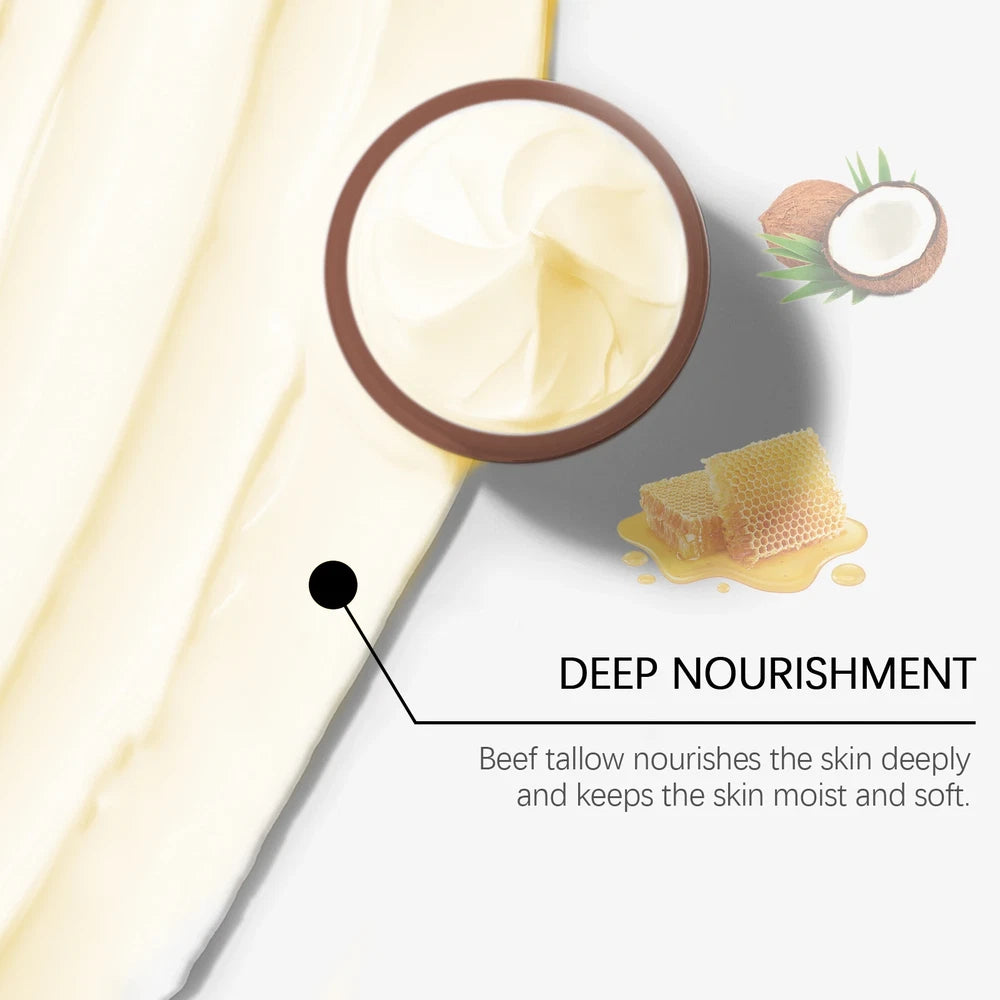 Grass-Fed Beef Tallow Natural Skin Care Honey Moisturizer-Tallow Honey Balm 120g