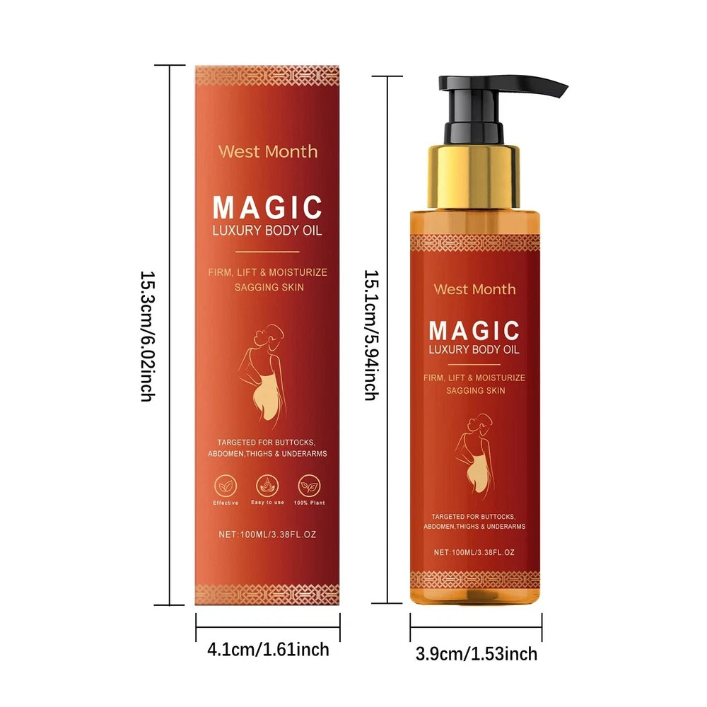 Luxury Magic Body Oil 7 Cold-pressed Natural Oils For Glow Remedy Skin 100ml