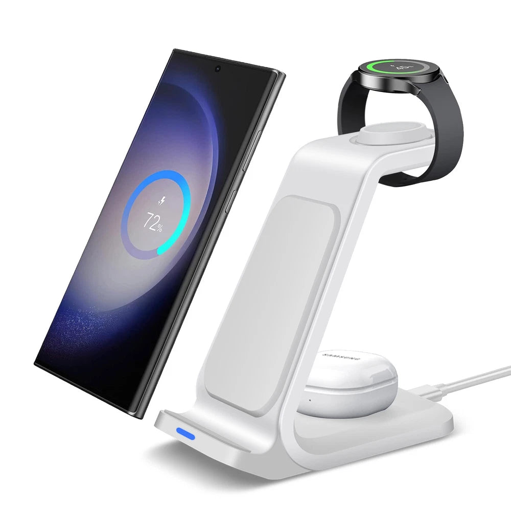 Wireless Charger Dock 3in1 Charging Station For Samsung Galaxy Watch 6/5 S24 S23