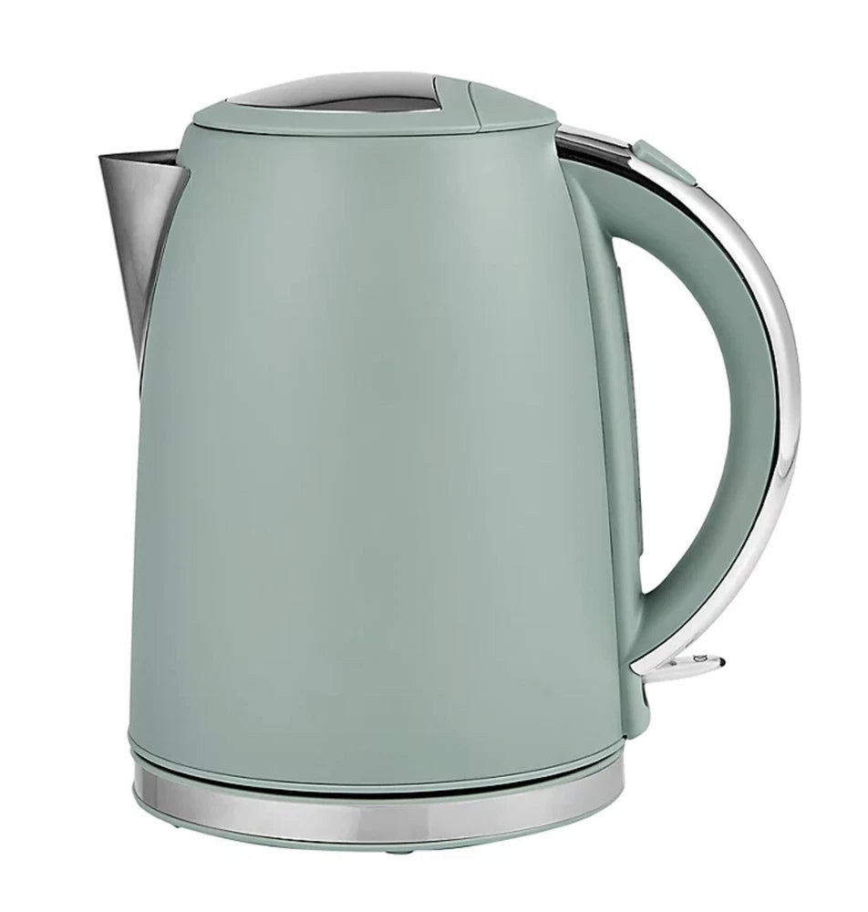 St Steel Kettle Fast Boil 3KW Debranded 1.7L boil Protect Sage Green #B MARKED#