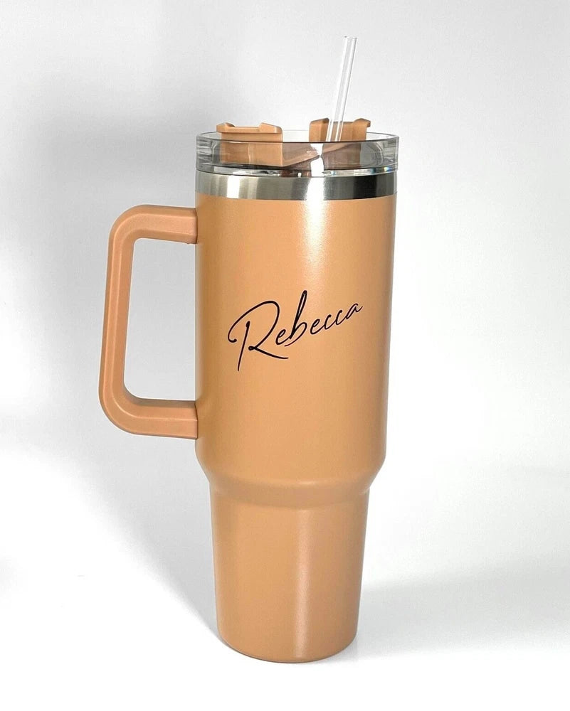 40oz Tumbler Stainless Steel Insulated Travel Mug with Straw and Lid Coffee Mug