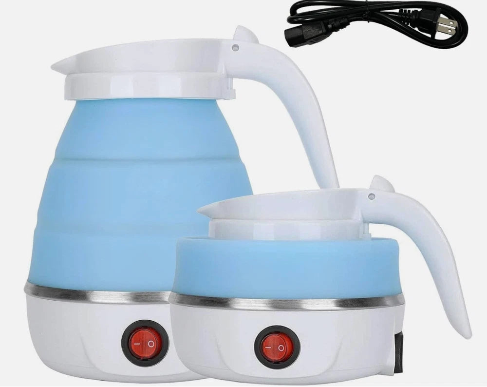 600ML Electric Kettle Camping Kettle Foldable Travel Kettle Silicone Portable UK