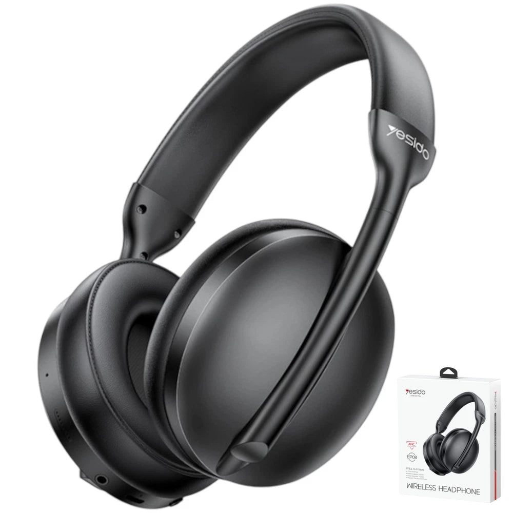 Wireless Bluetooth 5.3 Headphones with Noise Cancelling Over-Ear Earphones 60H