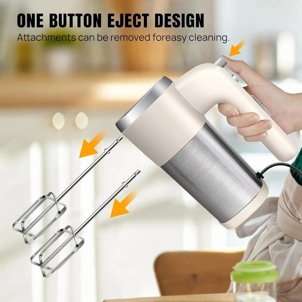 800W Electric Hand Mixer Food Whisk 5 Speeds Turbo Egg Beater Cake Baking