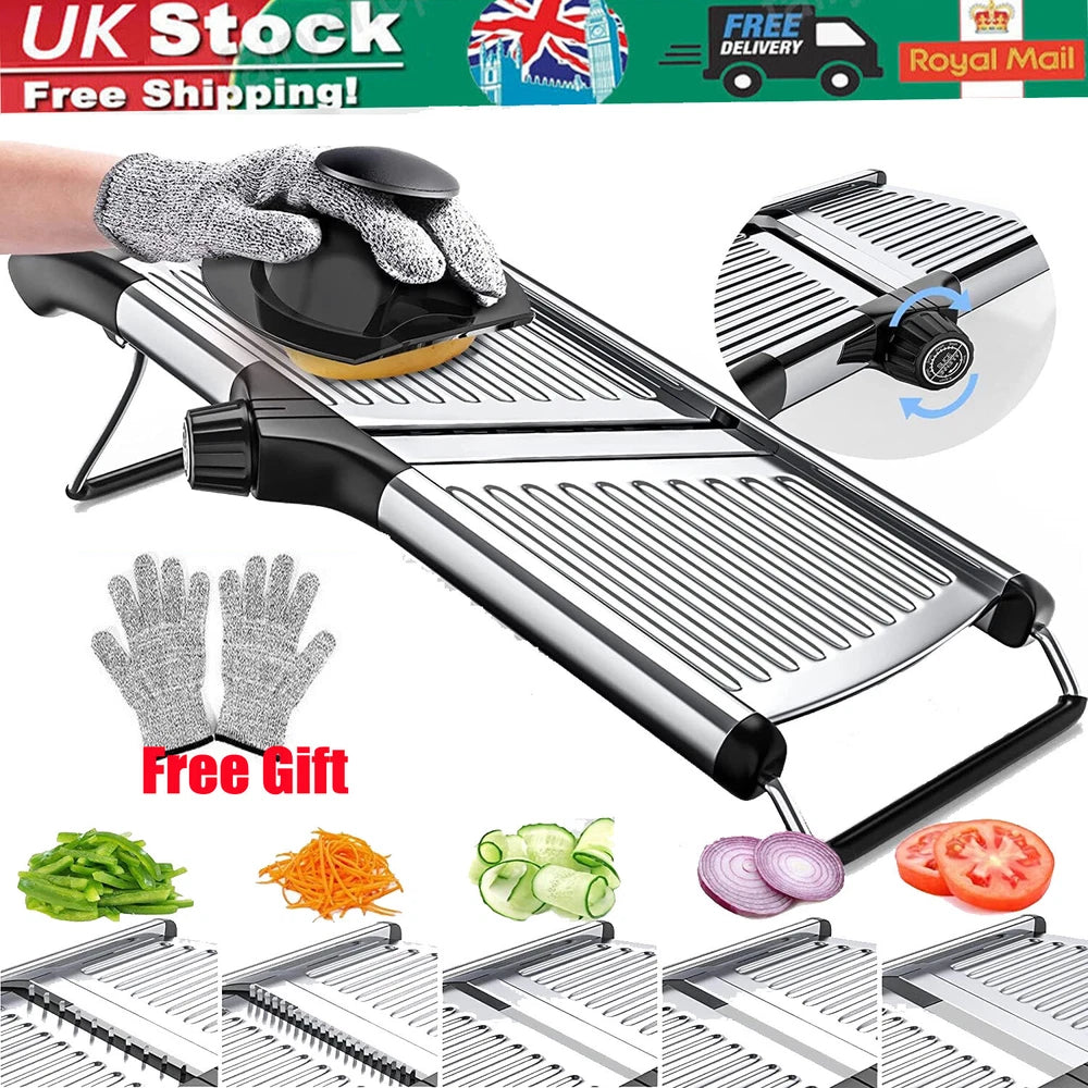 Professional Mandolin Slicer Food Cutter Fruit Vegetable Chopper Grater Peeler