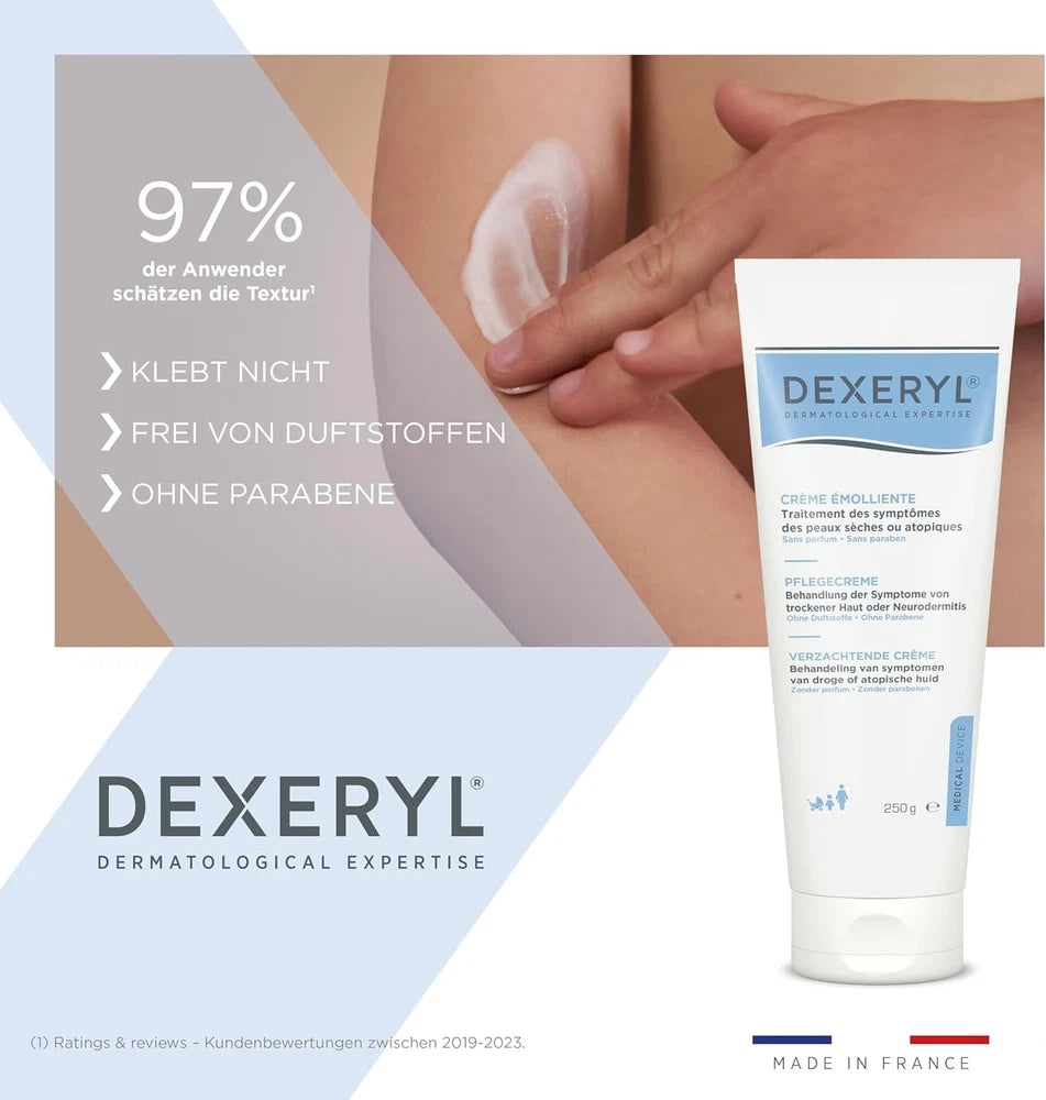 Dexeryl Emollient Cream 250g Relief Symptom of Atopic Dermatitis Dry Atopic Skin