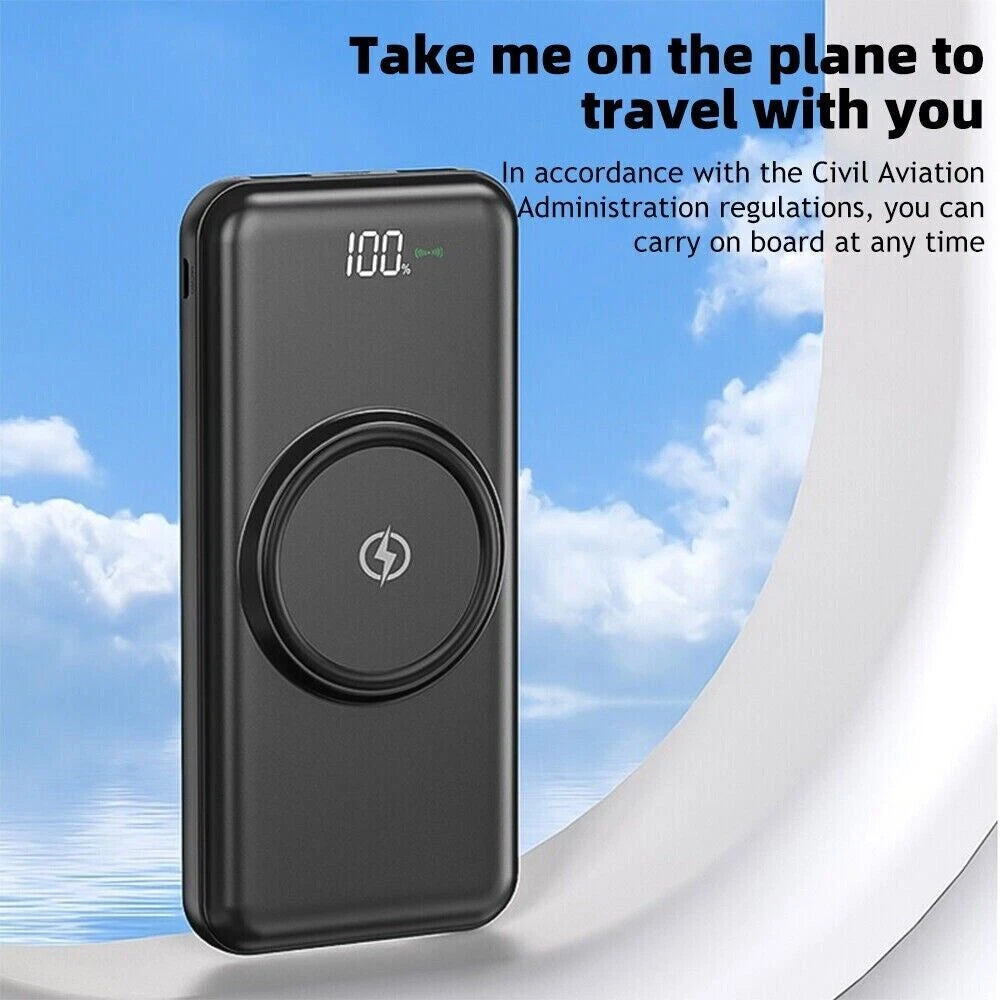 9000000mAh Portable Power Bank Wireless Charger Fast Charging Magnetic Charger