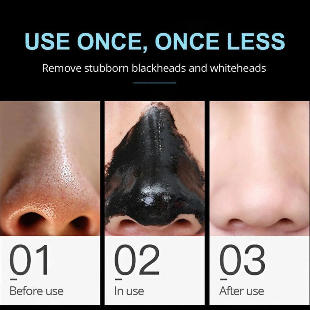 Bamboo Charcoal Blackhead Removal Peel-Off Nose Mask Clean Pores Tool♤