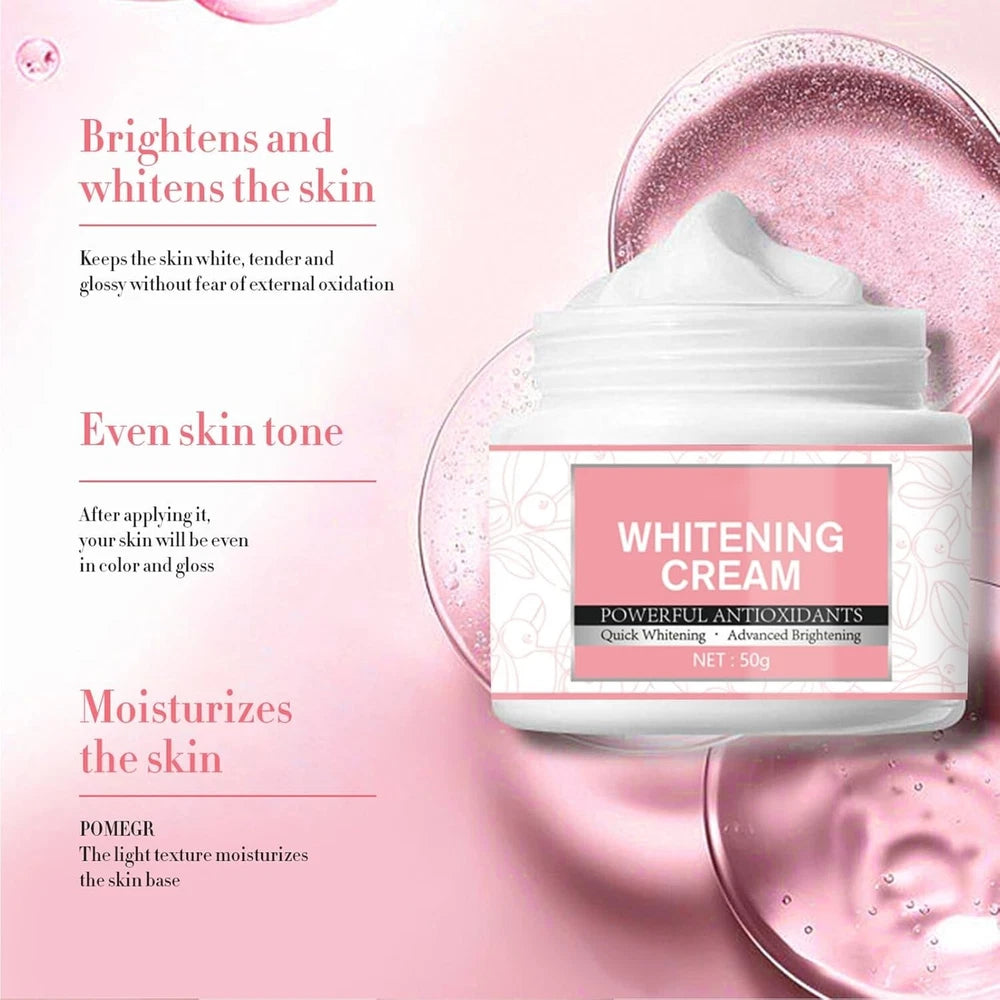 Skin Whitening Lightening Cream Bleaching Moisturiser For Face Body - 50g
