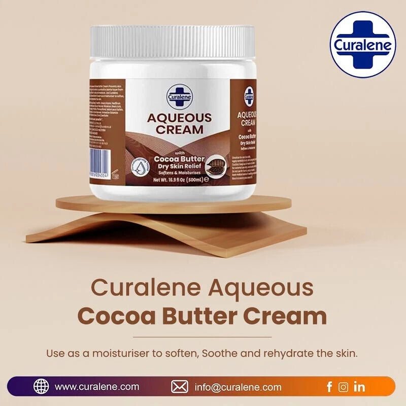 Curalene Aqueous Cream Dry Skin Relief Cocoa Butter 500ml x 6