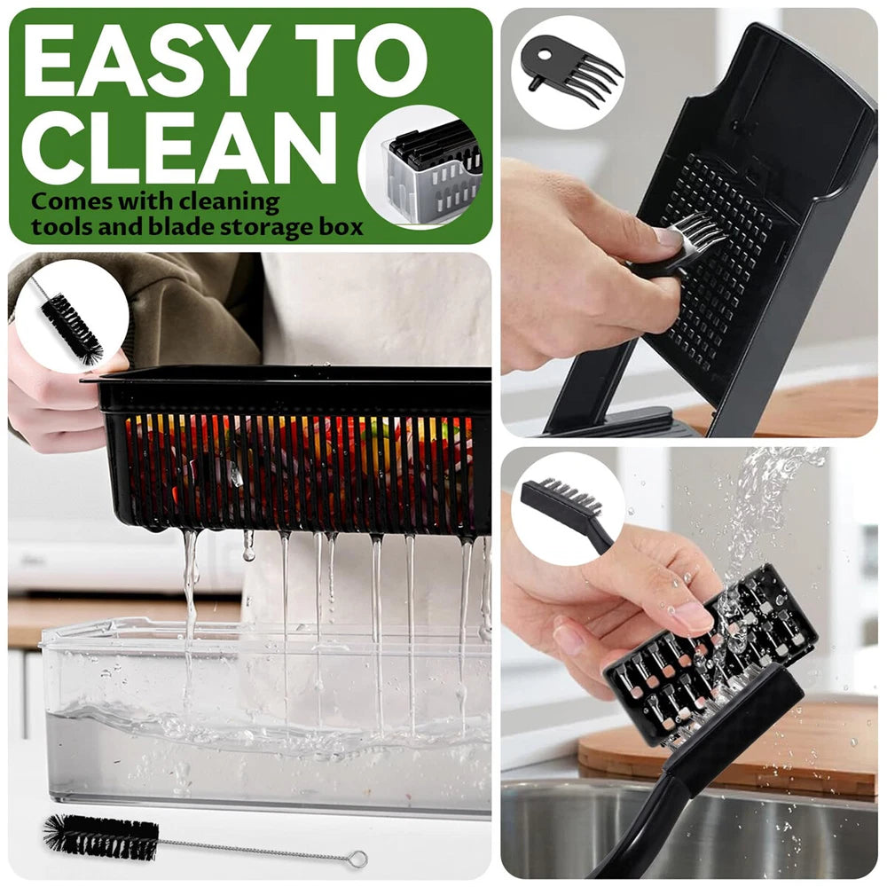 21 in 1 Vegetable Chopper Salad Fruit Mandolin Slicer Food Dicer Cutter Peeler