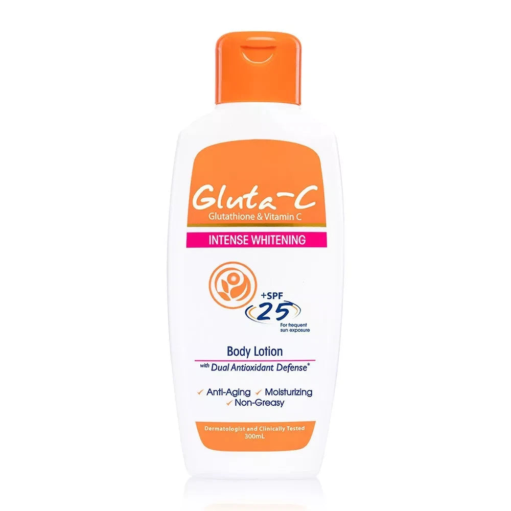 Glut-C Body Lotion + SPF25 300ml (Large Size) - Skin Lightening, Anti-Aging