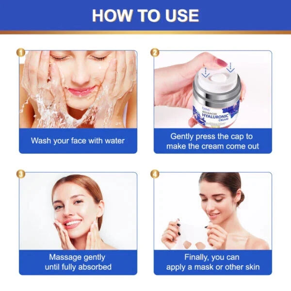 face cream Hyaluronic Acid Anti-Aging Wrinkles Blemishes Vitamin C E Retinol