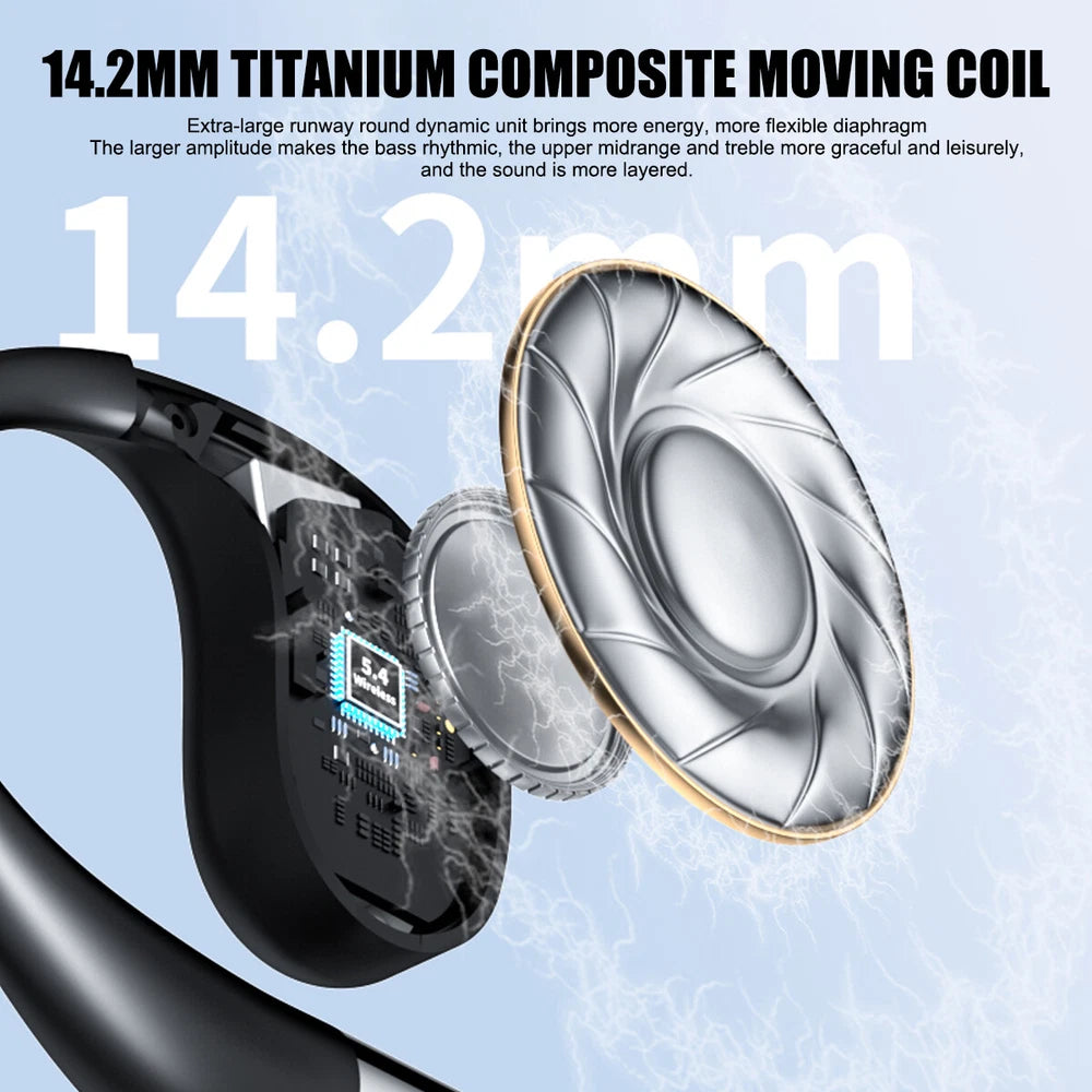 Q39 Wireless Earphones Open Ear Bluetooth 5.4 OWS Headphones Gym Sports Earbuds