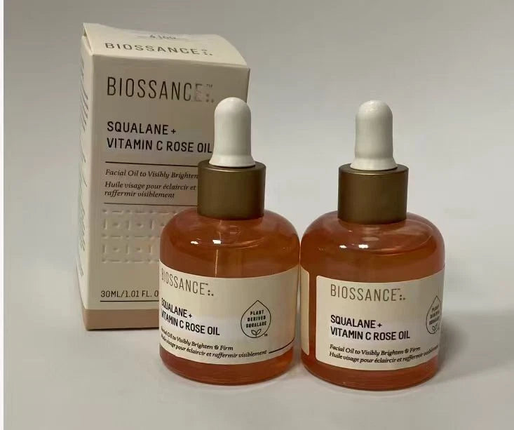 2 x30ml Biossance Squalane + Copper Peptide Plumping SeruM VITtaminC Rose Oil